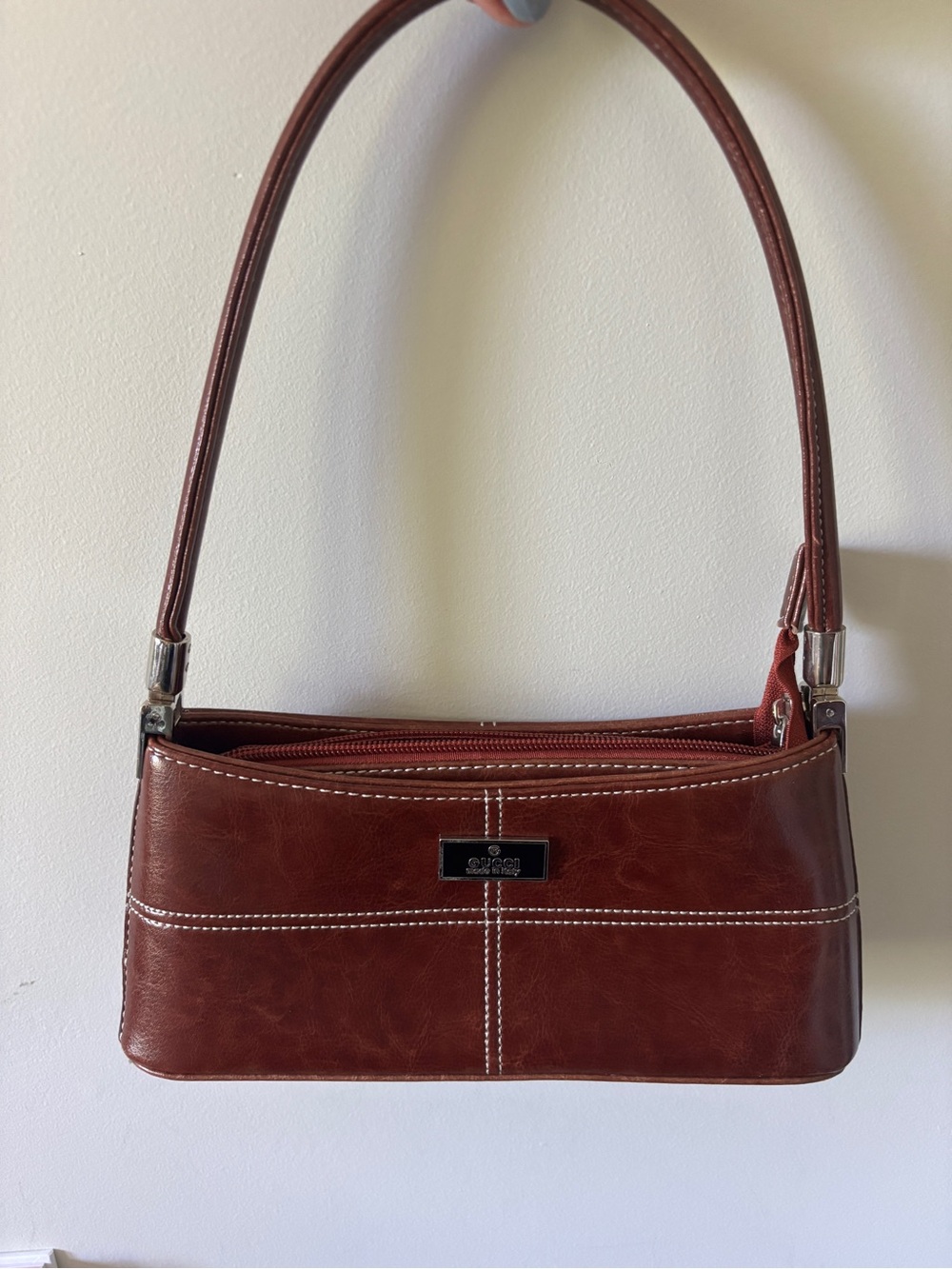 Elegant Bag with Contrast Stitching